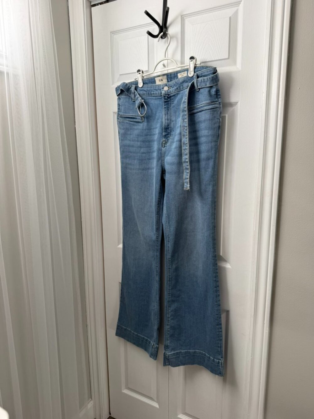 C&A Light Wash Flared Leg Denim Jeans - Size EUR 46 / FR 48 (US 16/18)